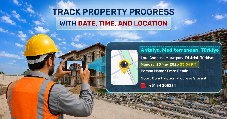 Real estate field work with GPS Map Camera