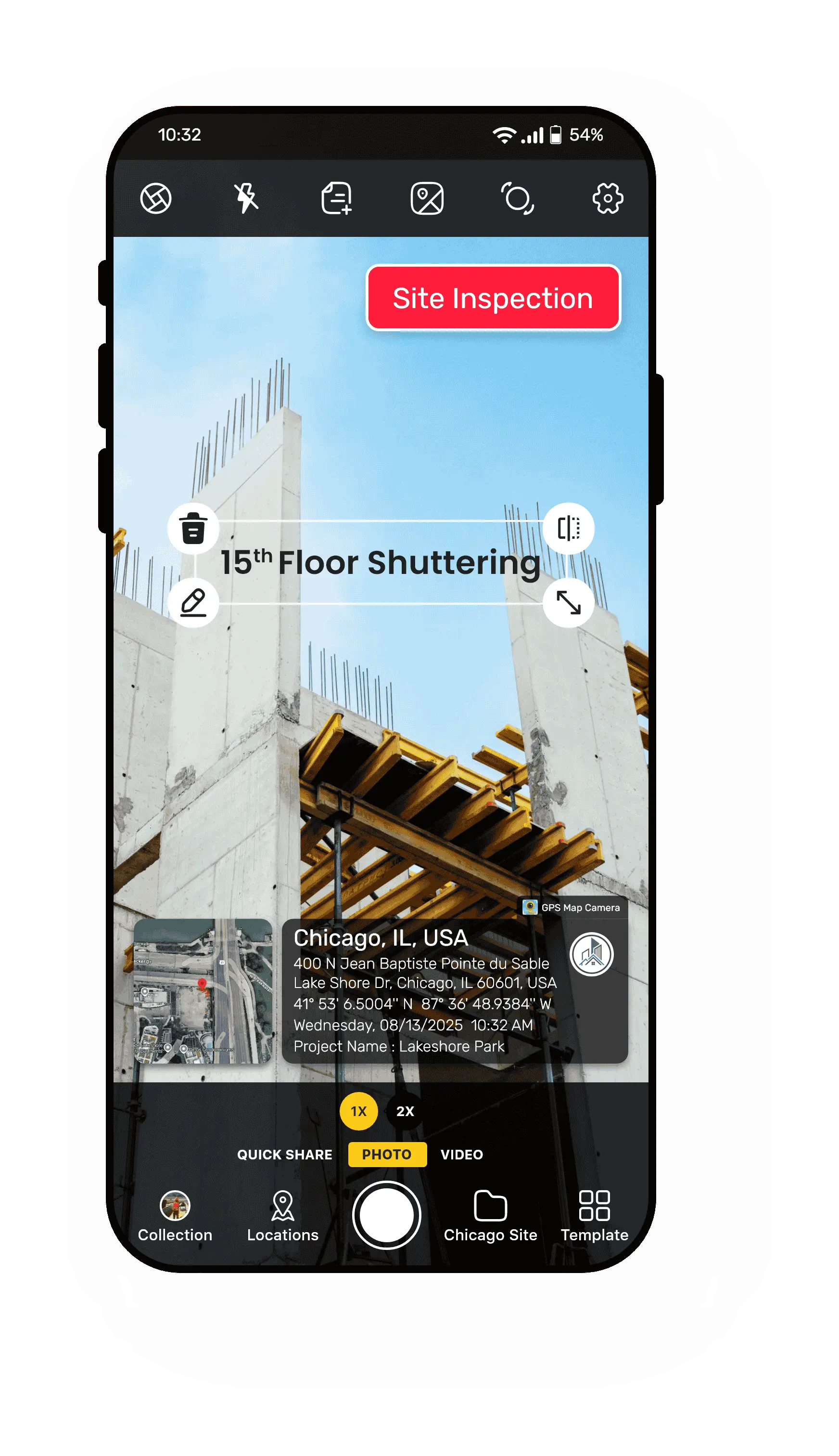 GPS Map Camera Add Text feature for adding custom text to photos