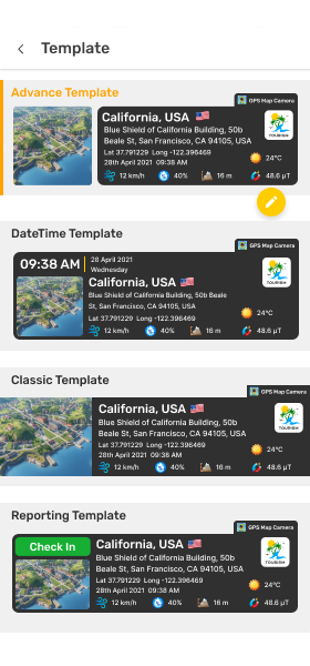 GPS Map Camera app screenshot