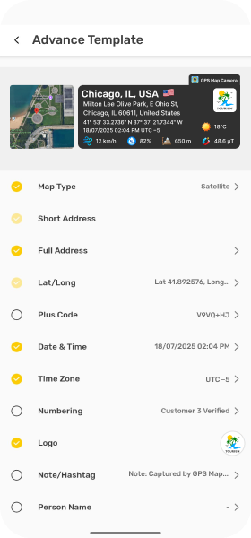 GPS Map Camera app screenshot