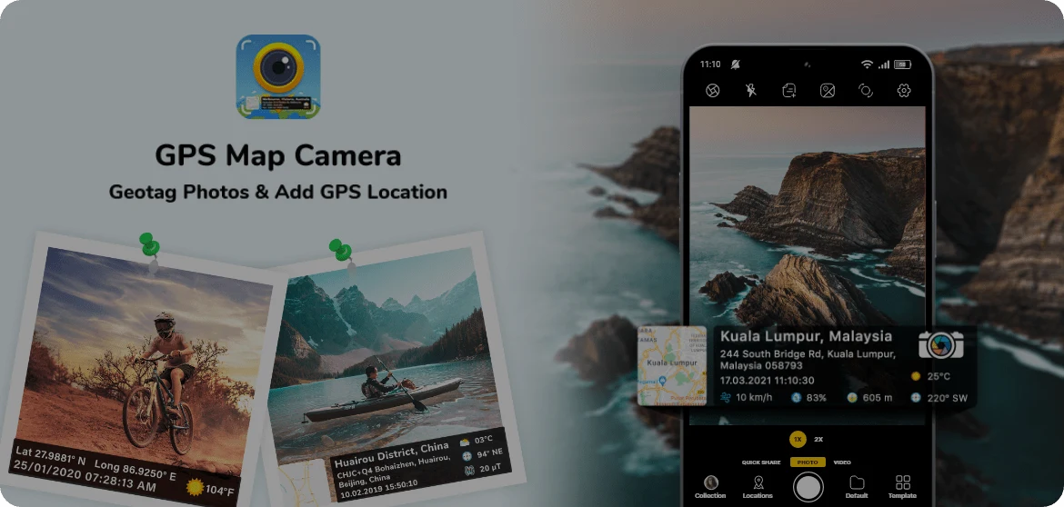 GPS Map Camera demonstration video